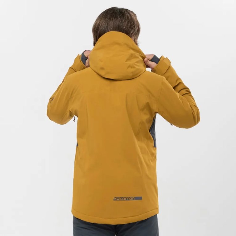 Yellow Salomon Highland Men's Insulated Jackets | PH 02653C